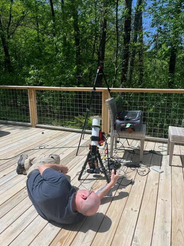 Jeremy getting the eclipse shot