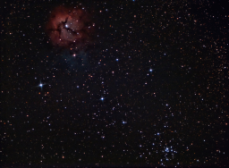 M20 and M21: Trifid Nebula and Webb's Cross