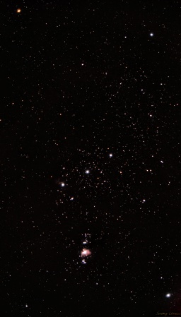 Detailed Orion with Flame Nebula and Orion Nebula